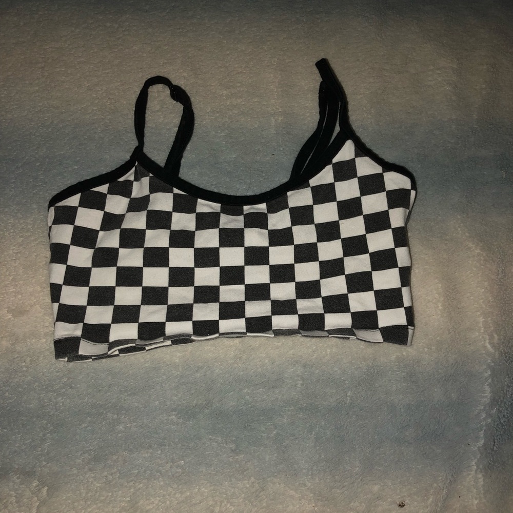 Checkered crop top